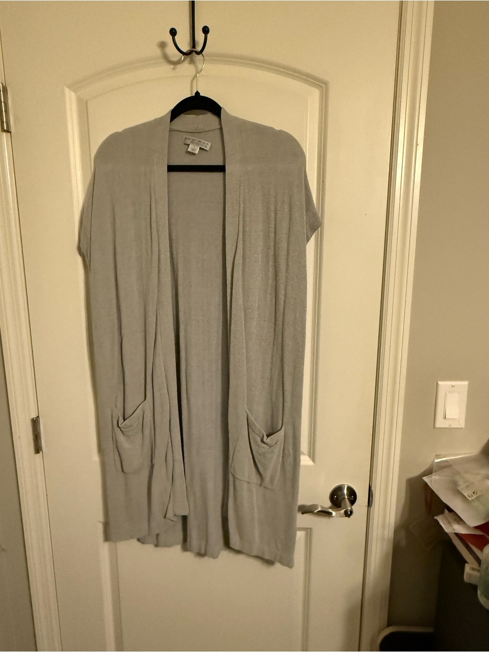 Barefoot Dreams CozyChic Ultra Lite Cardigan in Light Gray